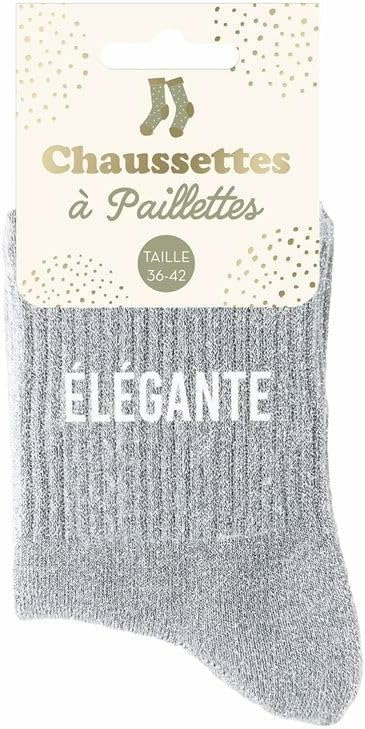 Chaussettes Paillettes Canon STC - Multicolore, Taille Unique, 4 Saisons, Unisexe, Motif Moderne