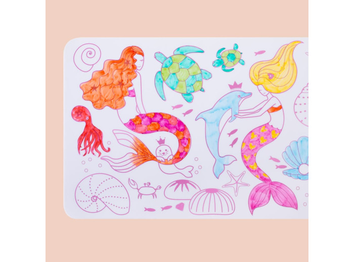 Coloriage effaçable mini 2en1 - Sirènes