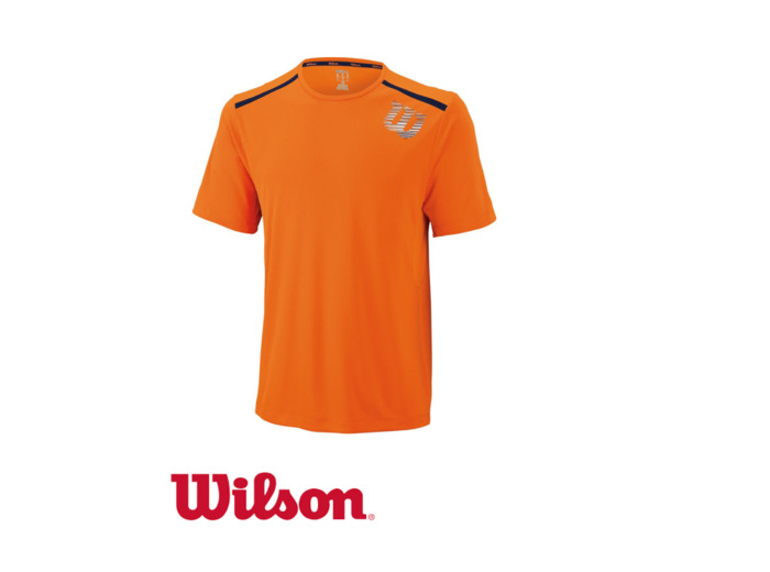 WILSON TEE-SHIRT M SP LINEAR BLUR PRINT Crew Clementine
