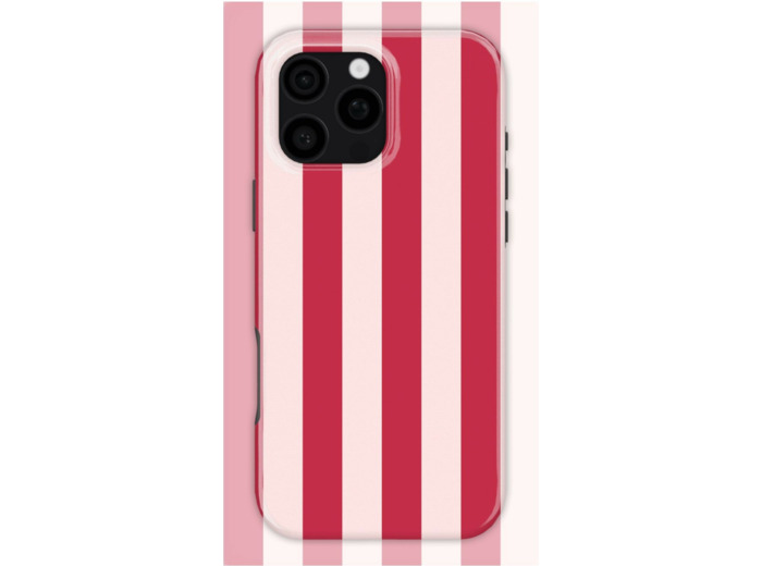 Sweet Red Stripes Case | Coque de téléphone 3D 2en1 Ultra-résistante