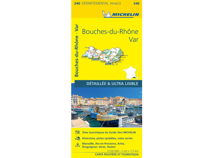 CARTE DEPARTEMENTALE BOUCHES-DU-RHONE, VAR