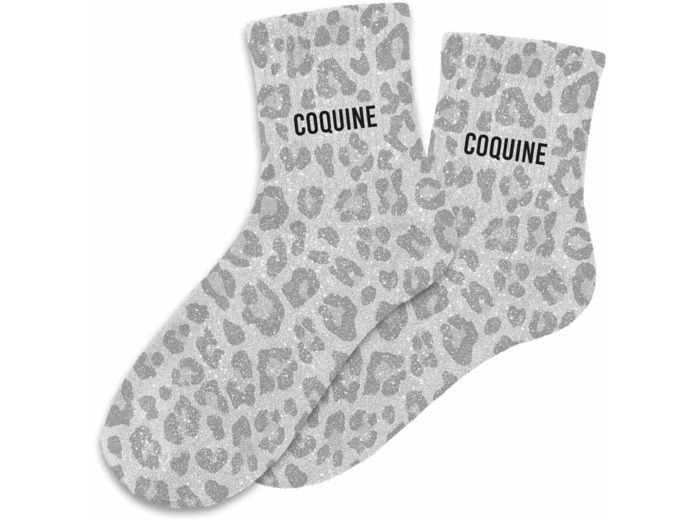 Chaussettes paillettes coquine