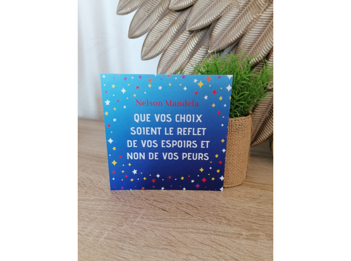 Carte "Espoir" 13x13 cm
