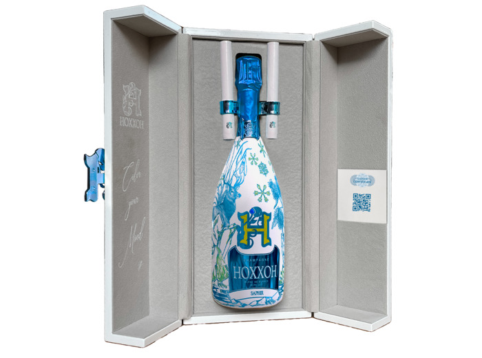 Champagne Hoxxoh Saphir Demi-sec Prestige Box Bouteille Lumineuse 75 cl