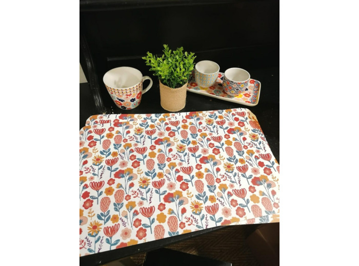 Set de table fleuri