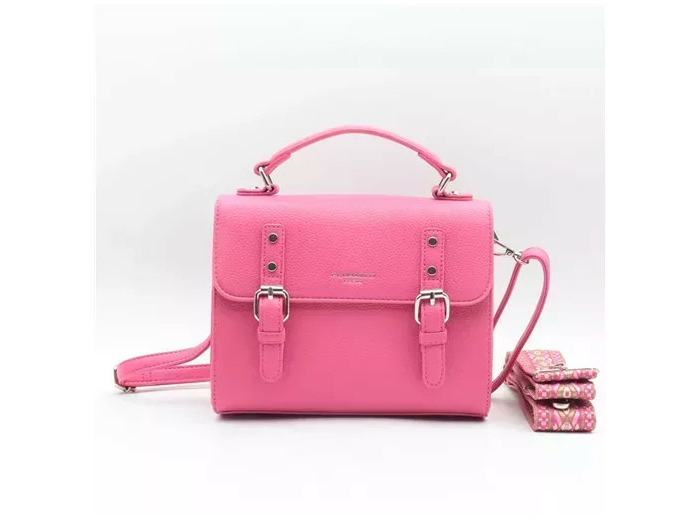 P425- Sac cartable Flora & Co (fuchsia)