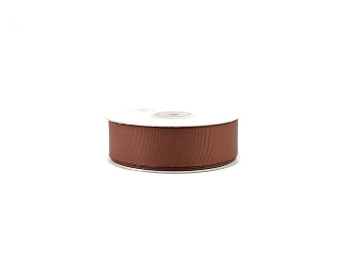 Ruban gros grain 25 mm de large bobine de 25 metres de long marron