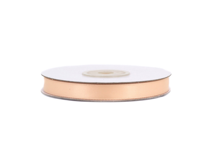 Ruban satin double face 10 mm de large 20 metres de long Abricot