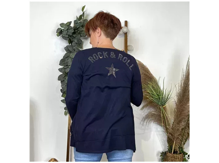K868- Gilet Rock & Roll (Tu) (marine)