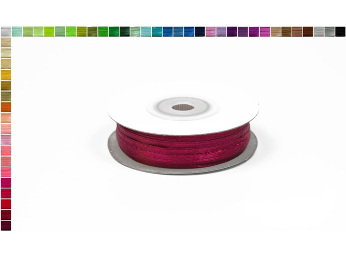 Ruban satin bordeaux foncé 275 largeur 3 mm