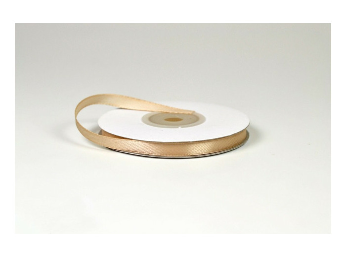 Ruban satin sand beige 835 Largeur 6 mm