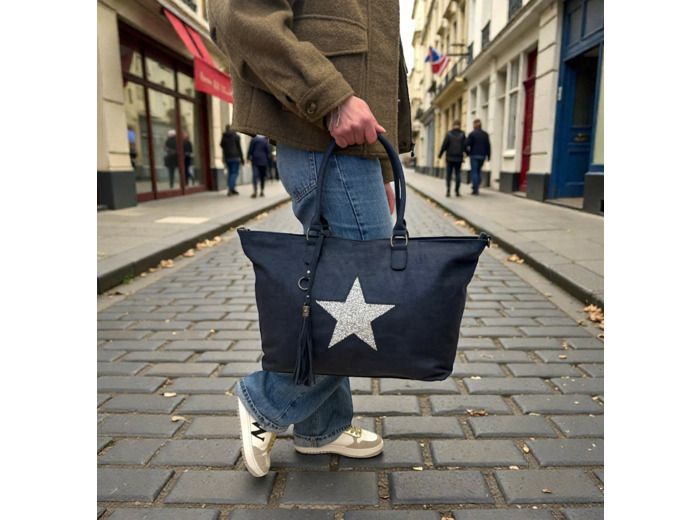 Sac cabas Navy -Stella - Mandoline