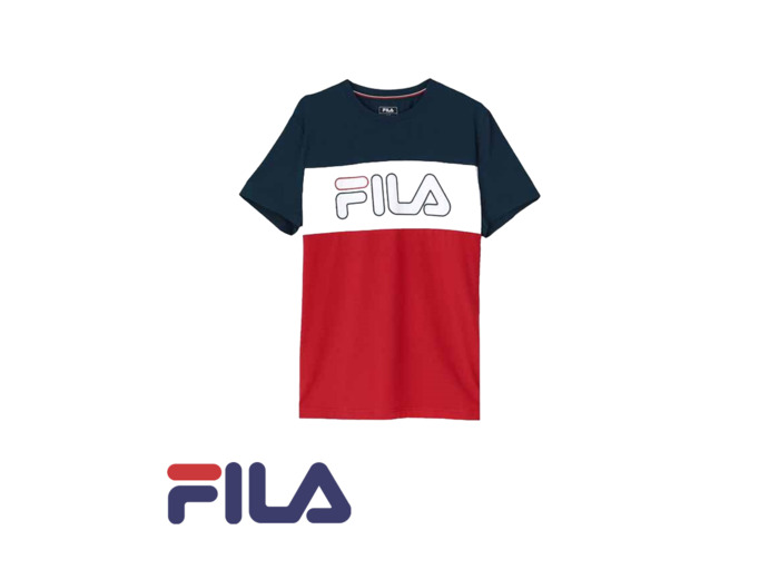 FILA TEE-SHIRT RUDY Red/Peacoat Blue