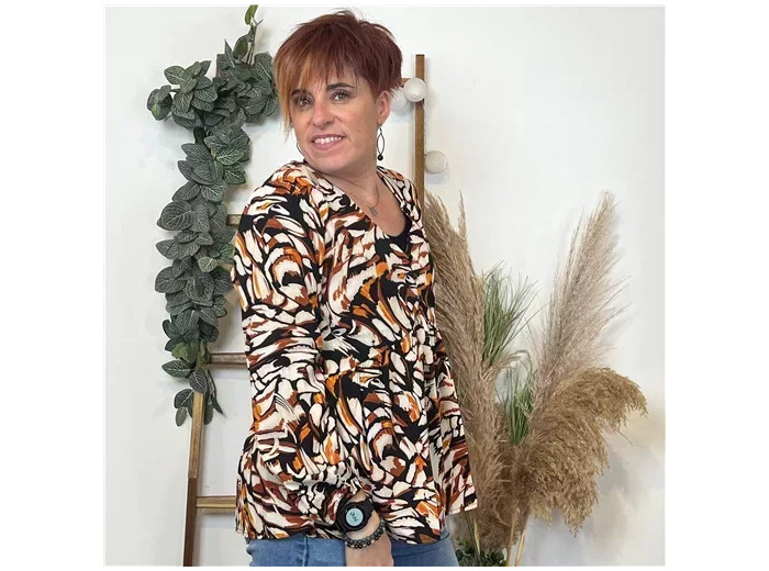 K760- Blouse Maëlle (T36-T40) (rouille)