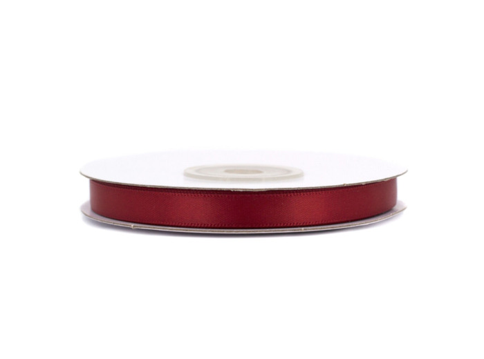 Ruban satin double face 6 mm de large 20 metres de long Bordeaux