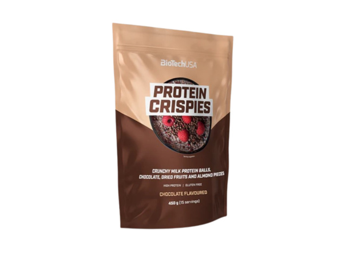 BIOTECH PROTEIN CRISPIES 450G CHOCOLAT AMANDES FRUITS