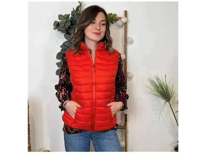 K885- Doudoune sans manche Melya (T36-T44) (rouge)