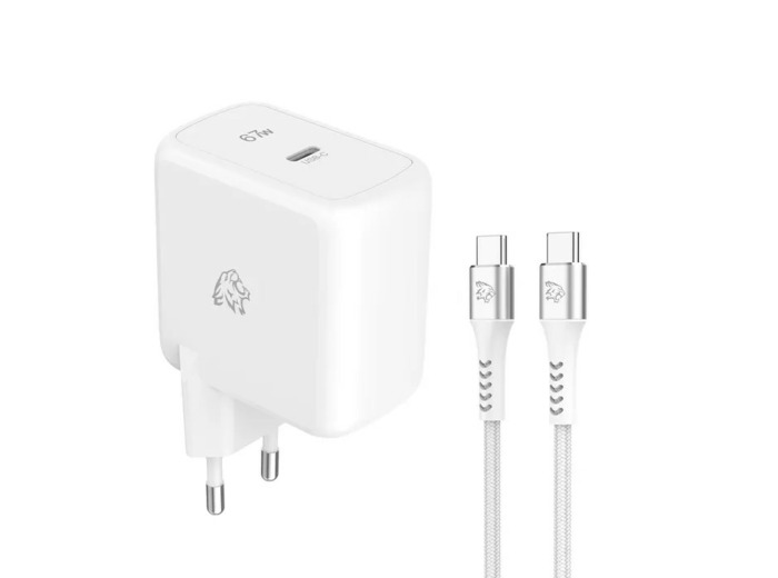 TIGER LITE - Tiger Power Lite Pack Chargeur secteur GAN 67W + Câble USB-C 2M