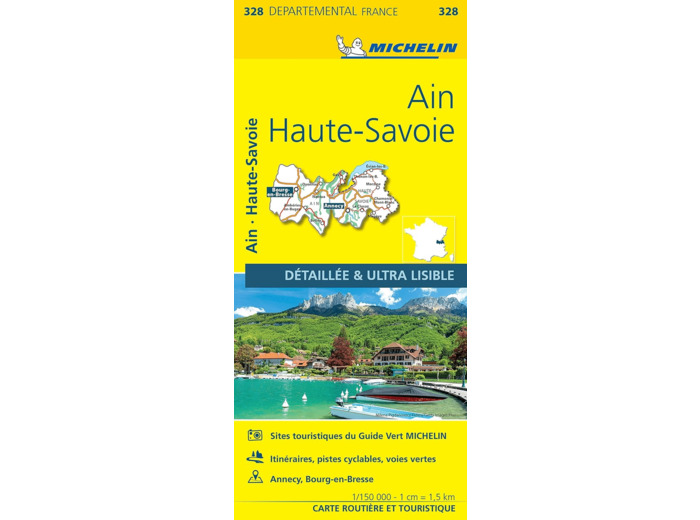 CARTE DEPARTEMENTALE AIN, HAUTE-SAVOIE