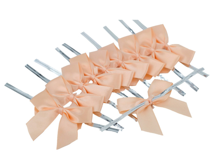 Noeuds en satin 5cm, 10 pièces Abricot