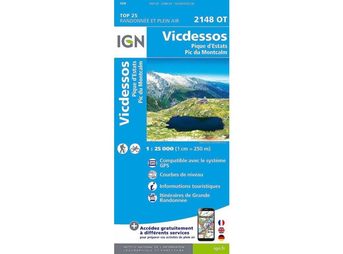 2148OT VICDESSOS, PICS ESTATS ET PIC DU MONTCALM / RECTO