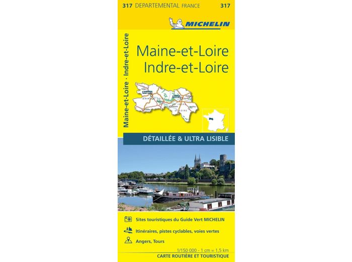 CARTE DEPARTEMENTALE INDRE-ET-LOIRE, MAINE-ET-LOIRE