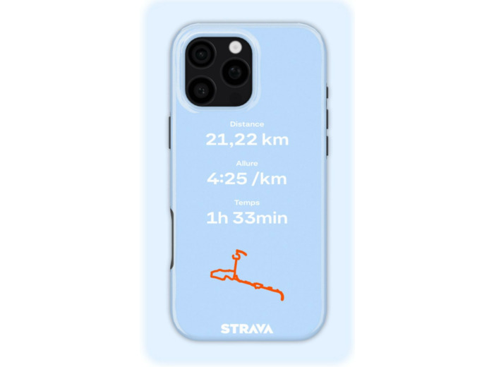 Mon Run Strava - Bleu givre | Coque 3D 2en1 Ultra-résistante