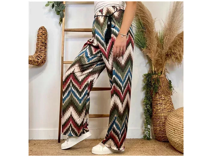 L755- Pantalon ZigZag (Tu) 🇮🇹 (kaki)