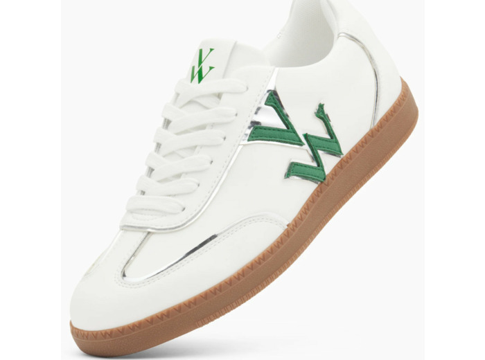 Baskets monogramme blanc et vert à semelle rétro - Charlize - Vanessa Wu