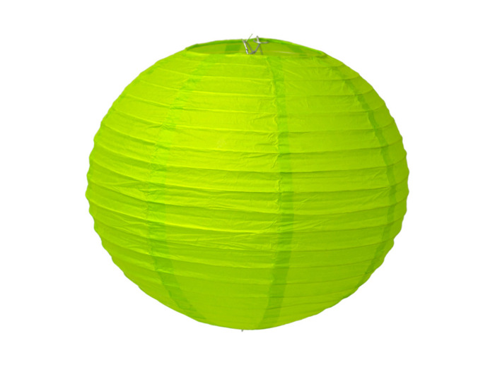 Lampion en papier de soir de 25 cm de diametre Vert