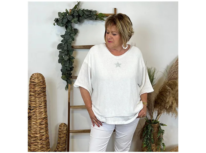 K800- Pull Crop Top Emporium (GT) (blanc)