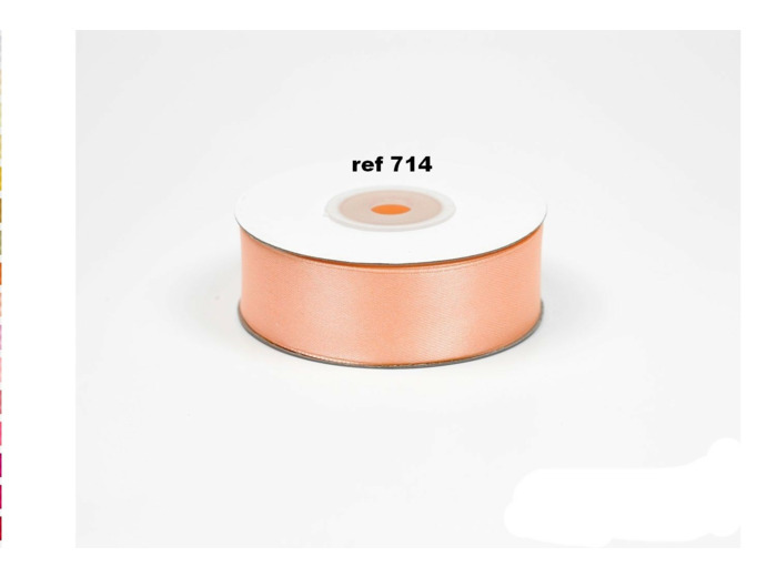 Ruban satin abricot 714 largeur 25 mm