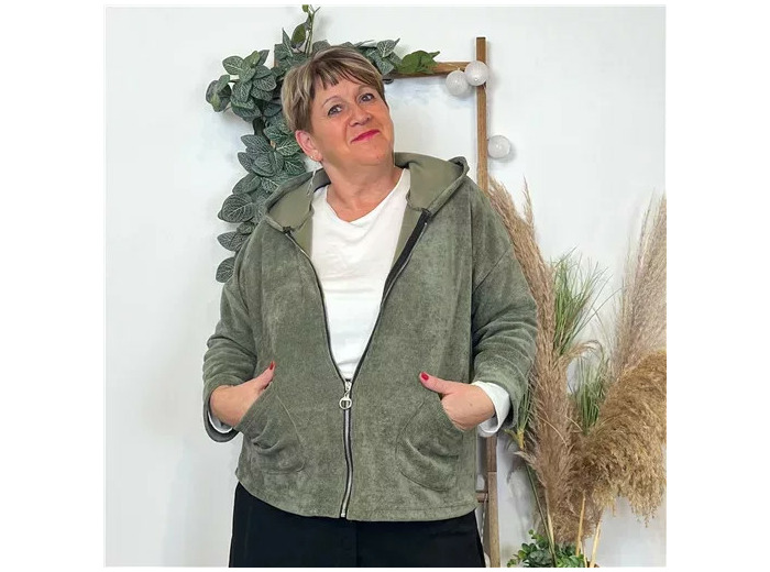 K756- Veste en velours (Gt) 🇮🇹 (kaki)