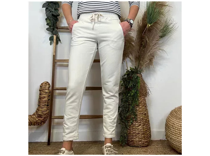 L810- Jogg 2 poches zippées 🇮🇹 (beige)