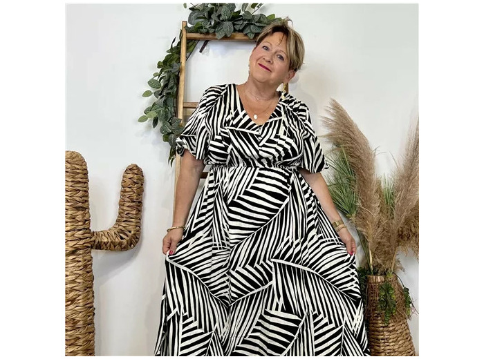 Z152-Robe longue Christy (T44-T52) (noir)