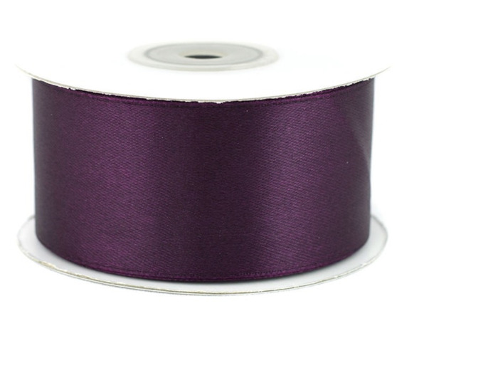 Ruban satin 38 mm de large bobine de 25 m aubergine 290
