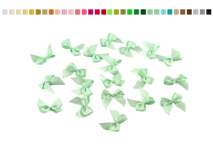 sachet de 20 nœuds en satin de belle qualite mint 513