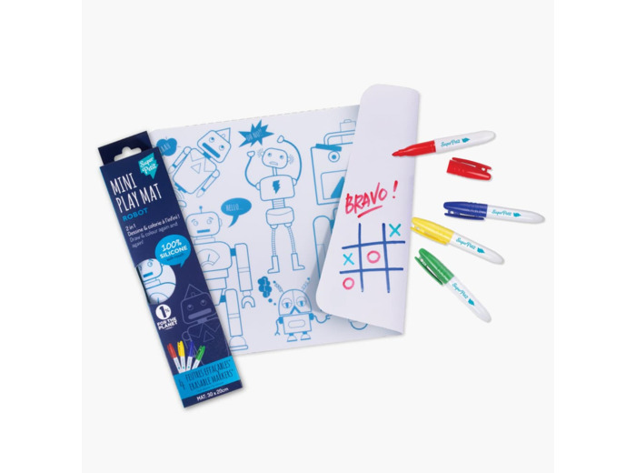 Coloriage effaçable mini 2en1 - Robots