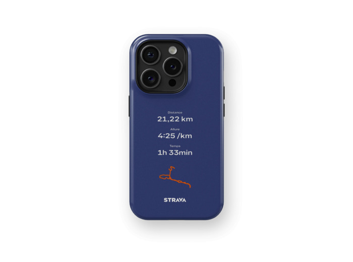 Mon Run Strava - Bleu foncé | Coque 3D 2en1 Ultra-résistante