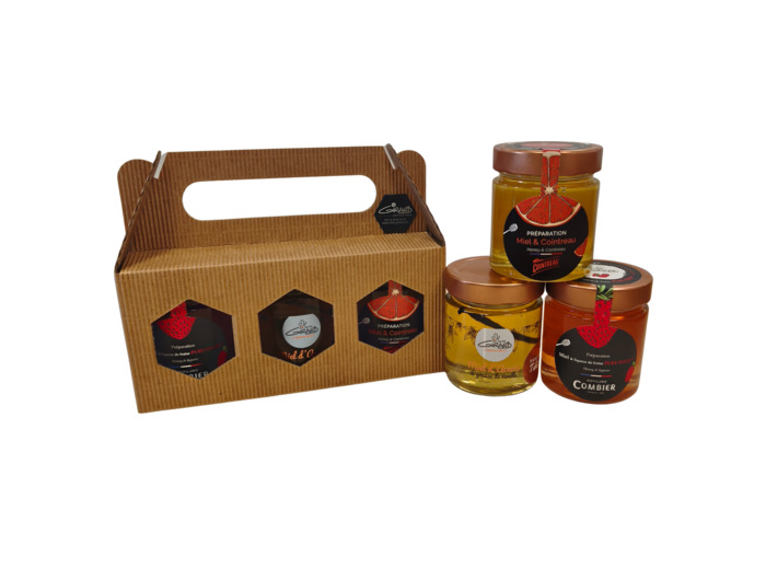 Coffret de Miels Créations  – 3 pots de 250 g