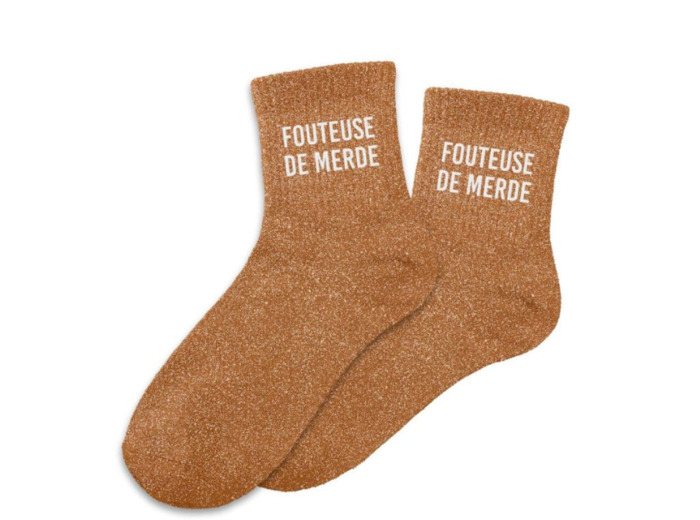 STC Chaussettes à paillettes Fouteuse de merde