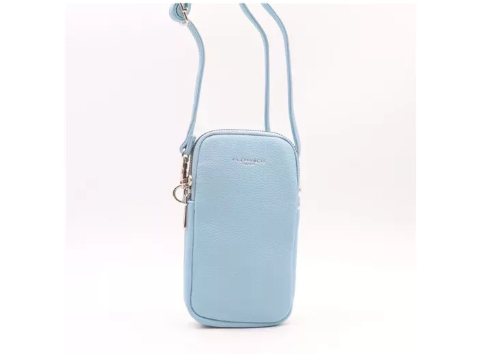 P420- Pochette Téléphone Flora & Co (bleu ciel)