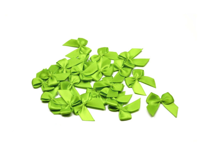 sachet de 20 nœuds en satin de belle qualite vert menthe 550