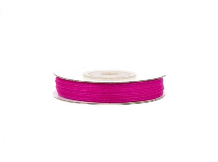 Ruban organza 3mm de large bobine de 50 metres de long framboise 183