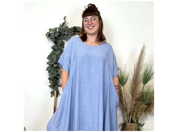 L018- Robe Loose (Gt) 🇮🇹 (bleu jeans)