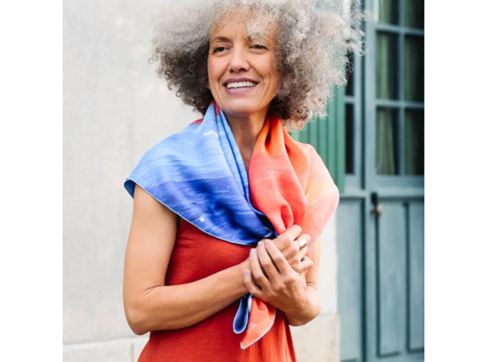 Grand carré de soie Dune