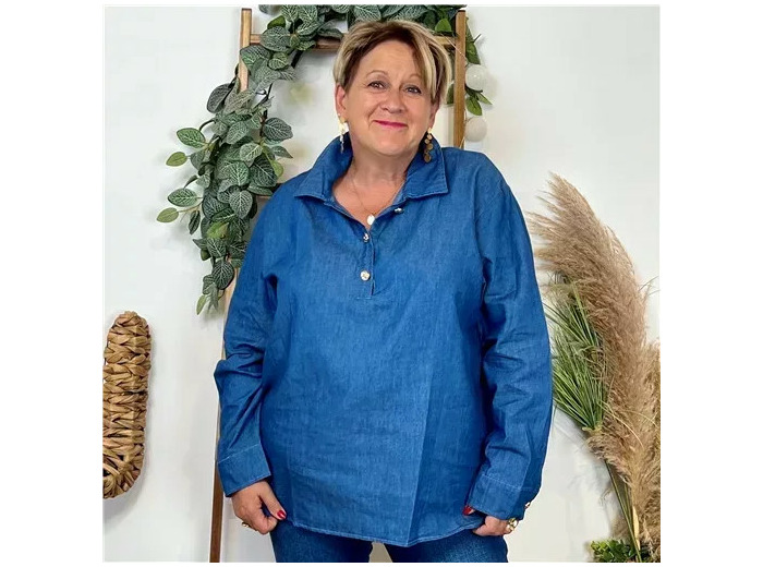 K118- Vareuse denim "By One" (T40-T48) (denim)