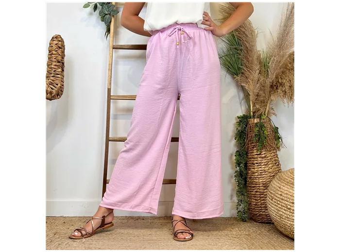 L761- Pantalon flou large 1er PRIX (Tu) (rose bébé)