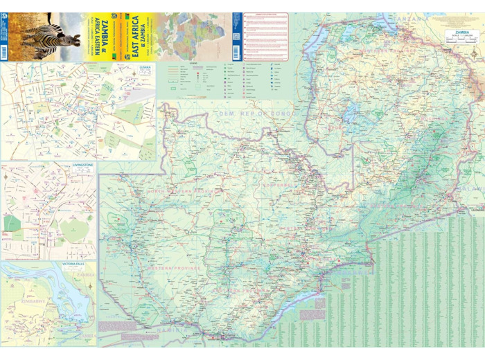EAST AFRICA AND ZAMBIA 1:4,800,000 / 1:1,680,000