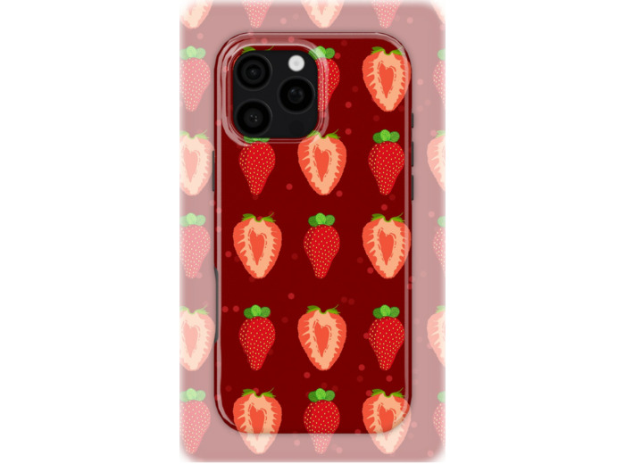 Strawberries Wall | Coque de téléphone 3D 2en1 Ultra-résistante